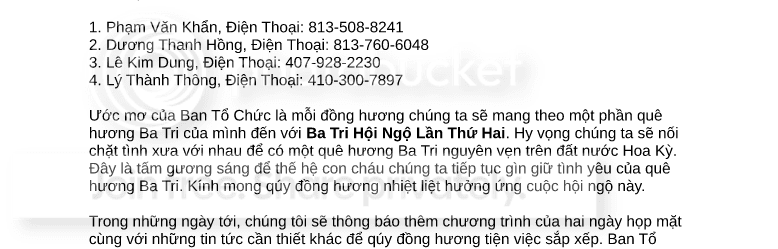 BA TRI HỘI NGỘ 30+31/08/2014/Tampa,Florida-USA